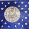 A wooden plaque with the us army logo on it.